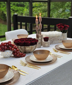 Lisbon Ribbed Tablecloth Cream 60x90