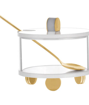 DISH WITH LID AND METAL SPOON J-TDT-1-GD