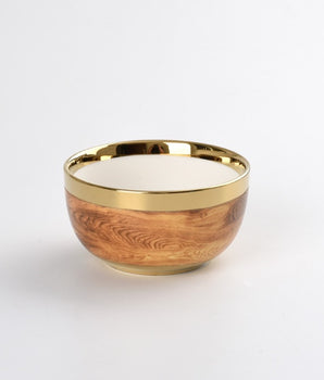 WOOD LOOK PORCELAIN SNACK BOWL MAD4001G