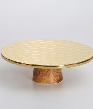 Wood Look Cake Plate  MAD4006G