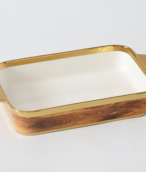 Wood Look Rectangular Baking Dish MAD4018G