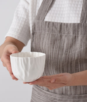 WHITE CRUMPLED SNACK BOWL MAS2842WH