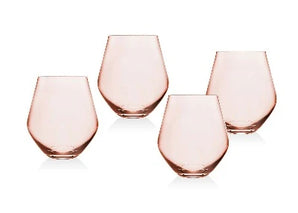 Meridian Blush Stemless S/4 17oz 22669