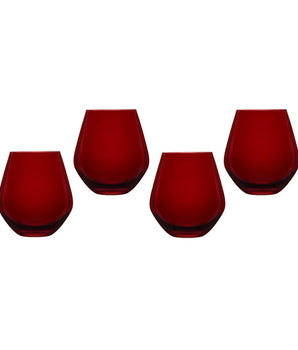 Meridian Red Stemless Glass S/4 22545