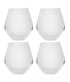 Meridian White Stemless Glass S/4 22543