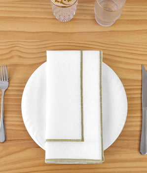 3 DOUBLE LINE NAPKIN GOLD NPK1-GD