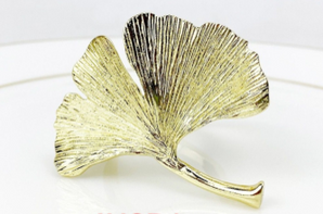 GOLD LEAF FLOWER NAPKIN RING NR1188