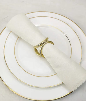 3 CIRCLE NAPKIN RING GOLD NR1190