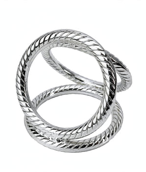 3 CIRCLE NAPKIN RING  SILVER NR1190S