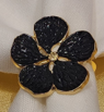 BLACK DAISY NAPKIN RING NR1196B