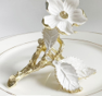 WHITE DOUBLE FLOWER NAPKIN RING NR1198