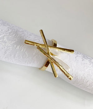 WHITE ABSTRACT NAPKIN RING NR1199