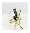 BLACK ABSTRACT NAPKIN RING NR1199B