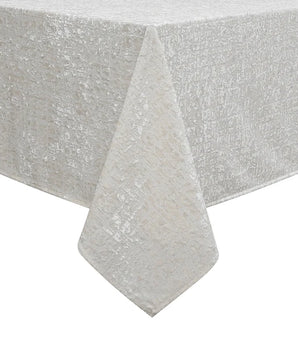 Velvet Patina Pearl White Tablecloth