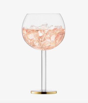 Luca Balloon Glass 19oz Gold S/2 G1714-20-943