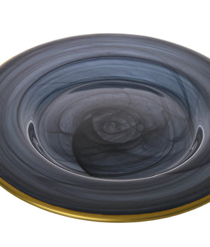 Black Alabaster Salad Plates  CP341