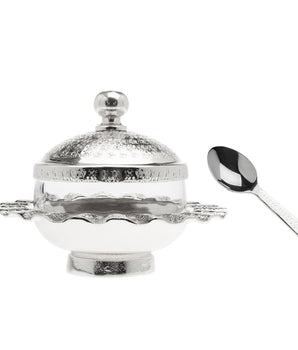 RIPPLE SILVER JAR W/ SPOON 95688