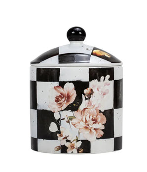 Porcelain Checkered Sm Jar K-PJCB-S