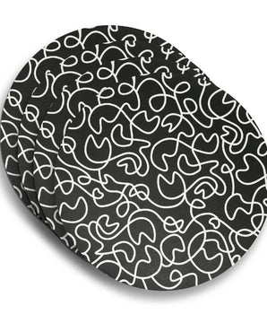BL/WH SQUIGGLY 15" VINYL PLACEMAT S/4 VP15000715