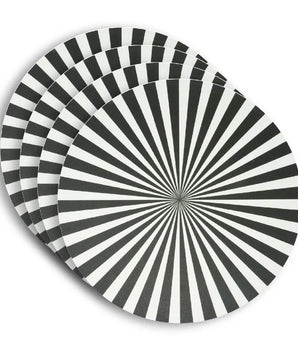 BL/WH STARBURST 15" VINYL PLACEMAT S/4 VP150002