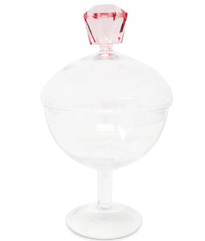 CANDY DISH W/ PINK KNOB LARGE VJ5096