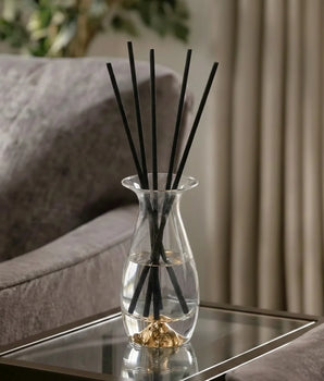 Clear Glass Jar Reed Diffuser White Flower Scent Reflection Base VRD4198