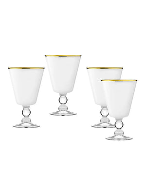 Viloto Goblets White - Gold Set/4 28930