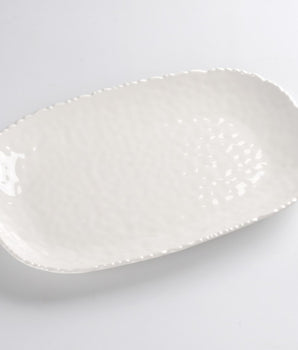 WHITE MELAMINE SERVING PLATTER MEDIUM WAV1140