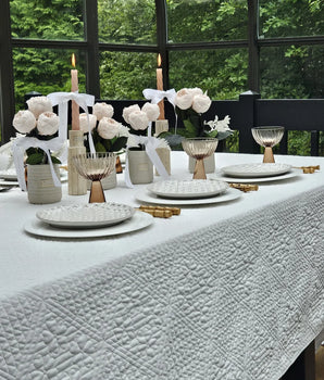 WILLOW QUILTED TABLECLOTH