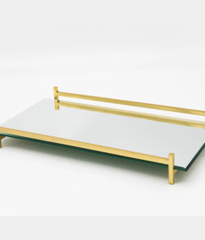 Gold SQ Wire Mirror Tray 33653