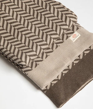 ZIMA DARK BROWN ORGANIC COTTON THROW BLANKET PLFBTCH08