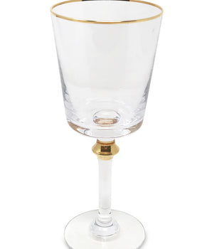 Water Glasses W/ Gold Rim S/6 VWR3938