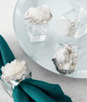 Geon Napkin Ring White Set/4