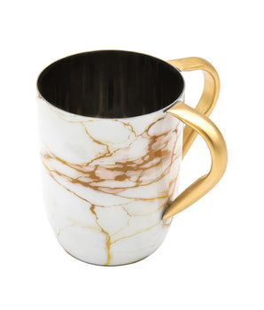 White Gold Marble Washcup 96790