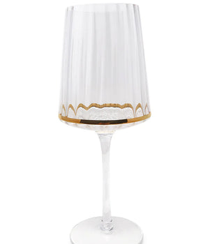 Water Glasses W/ Gold Bottom Rim VWR3905