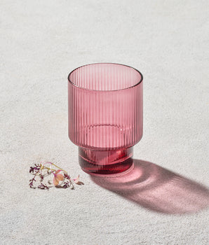 Malibu Plum Ribbed Rocks Glass 10oz VD-5719-PM