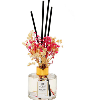 CLCEAR BOTTLE W/P FLOWERS DIFFUSER VD3576