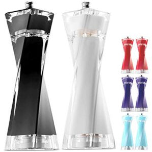 Acrylic Salt & Pepper Grinder Black - White MK-ASPG-BKW