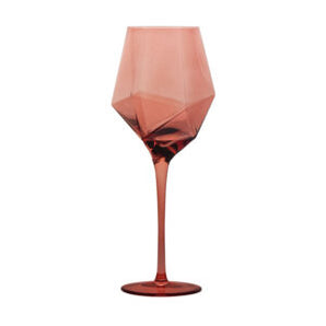 VIKKO DECOR SPARKLE PEACH WINE GLASS 22oz S/6 VD-7022-PE