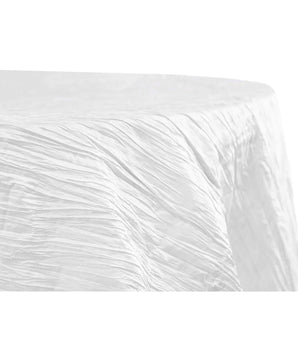 Crinkle White Tablecloth 64X96