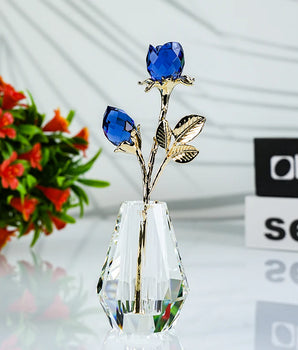 BLUE ROSE CRYSTAL FLORAL DMCF-ROS-BL