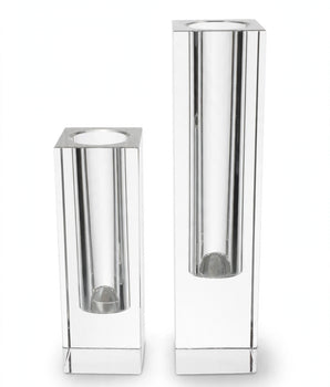 RIM CRYSTAL CYLINDER BUD VASE