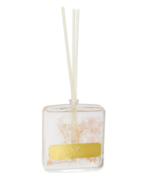 Clear Bottle - Pink & White Flower White Reeds VFD3038