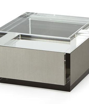 Lucite Square Box Silver HA221SLBX