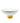 White Glass Bowl W/ Gold Base CRB813W