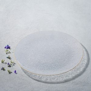 Pine Pebble Clear Charger Gold Rim VD-1302-CG