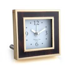 TOSCANA MIDNIGHT SQUARE SILENT ALARM CLOCK FR1008