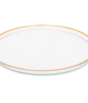 Glass Chargers W/Gold Rim S/4 CC2224G