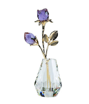 PURPLE ROSE CRYSTAL FLORAL DMCF-ROS-PR