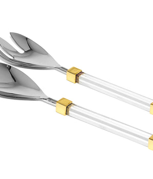 Salad Servers With Acrylic Handles S/2 AC097